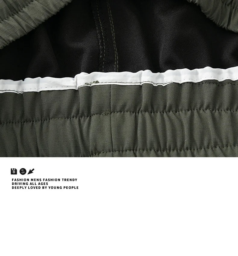 long pants for men warm pure cotton pan Thick and stretchy straight leg elastic waistband versatile casual in autumn and winter