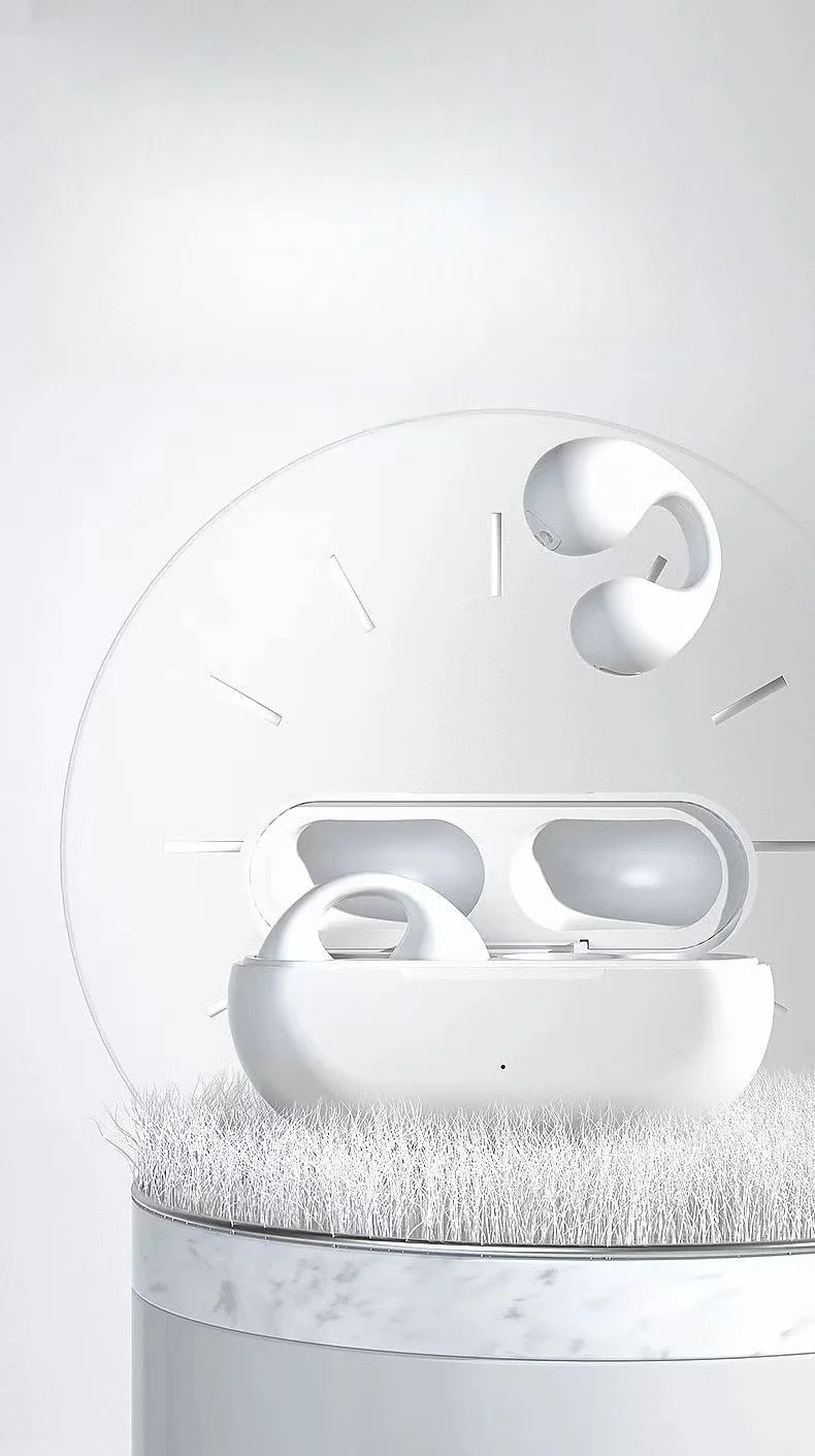 New Bluetooth Wireless Ear Clip-On Headphones 5.3 HD Noise Cancelling Sports Gaming Headsets for Music And Calls
