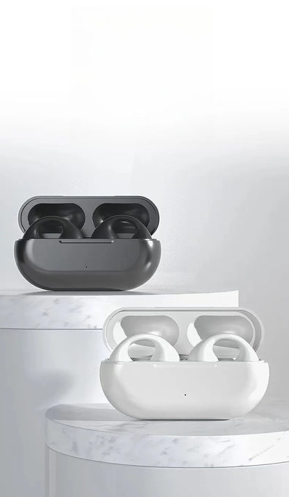 New Bluetooth Wireless Ear Clip-On Headphones 5.3 HD Noise Cancelling Sports Gaming Headsets for Music And Calls