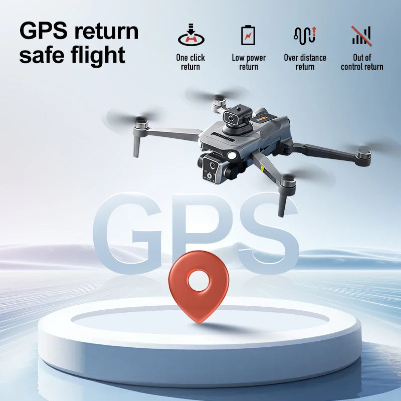 K19 Max GPS Drone 360° Laser Obstacle Avoidance Panoramic Shooting 5G RC Airdrop Device Drone Optical Flow Positioning Gift Toy