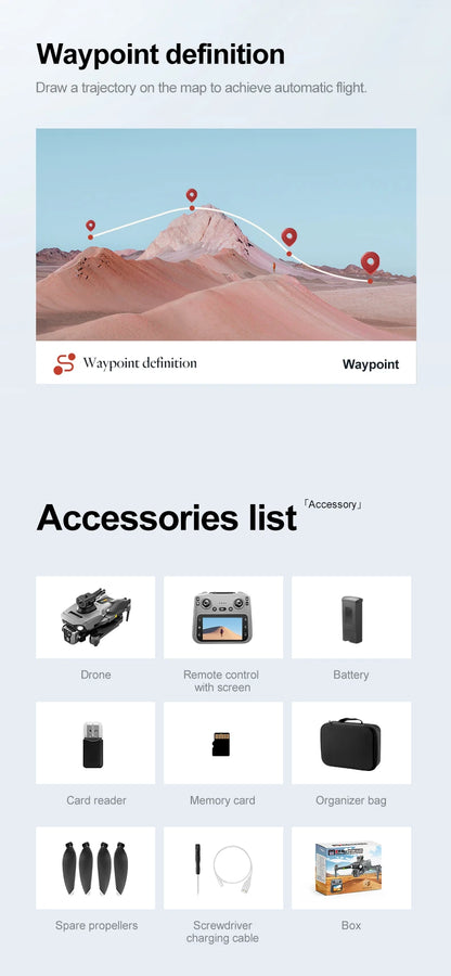 K19 Max GPS Drone 360° Laser Obstacle Avoidance Panoramic Shooting 5G RC Airdrop Device Drone Optical Flow Positioning Gift Toy