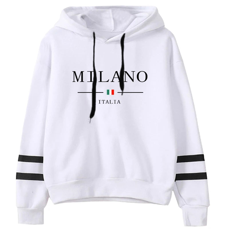 Hoodies Womens Sweatshirts Hot Sales Printing Daily Versatile Pullovers Stripe Jogging Sports Clothing Casual Woman Hooded Tops