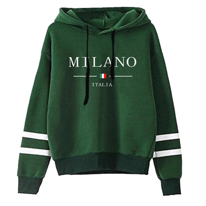 Hoodies Womens Sweatshirts Hot Sales Printing Daily Versatile Pullovers Stripe Jogging Sports Clothing Casual Woman Hooded Tops