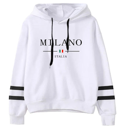 Hoodies Womens Sweatshirts Hot Sales Printing Daily Versatile Pullovers Stripe Jogging Sports Clothing Casual Woman Hooded Tops
