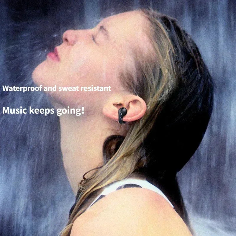 New Bluetooth Wireless Ear Clip-On Headphones 5.3 HD Noise Cancelling Sports Gaming Headsets for Music And Calls