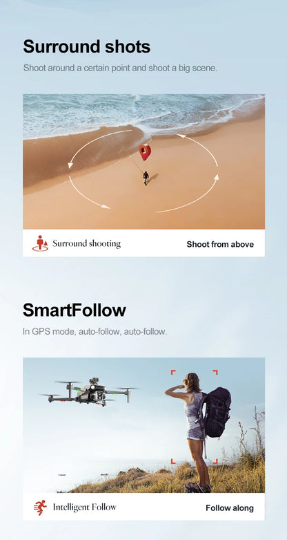 K19 Max GPS Drone 360° Laser Obstacle Avoidance Panoramic Shooting 5G RC Airdrop Device Drone Optical Flow Positioning Gift Toy