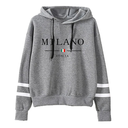 Hoodies Womens Sweatshirts Hot Sales Printing Daily Versatile Pullovers Stripe Jogging Sports Clothing Casual Woman Hooded Tops