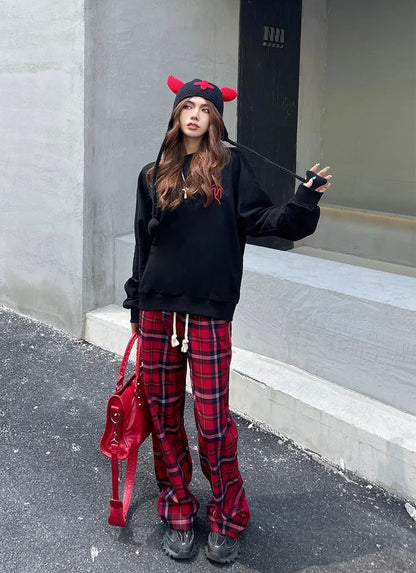 Long Pants for Women Straight Leg High Waist Woman Trousers Elastic New In 90s All Medium Aesthetic One Size Comfortable Stretch