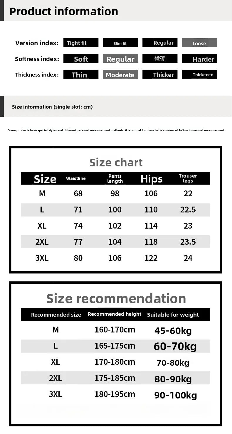 long pants for men warm pure cotton pan Thick and stretchy straight leg elastic waistband versatile casual  in autumn and winter
