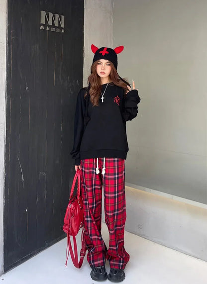 Long Pants for Women Straight Leg High Waist Woman Trousers Elastic New In 90s All Medium Aesthetic One Size Comfortable Stretch