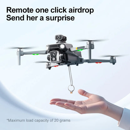 K19 Max GPS Drone 360° Laser Obstacle Avoidance Panoramic Shooting 5G RC Airdrop Device Drone Optical Flow Positioning Gift Toy